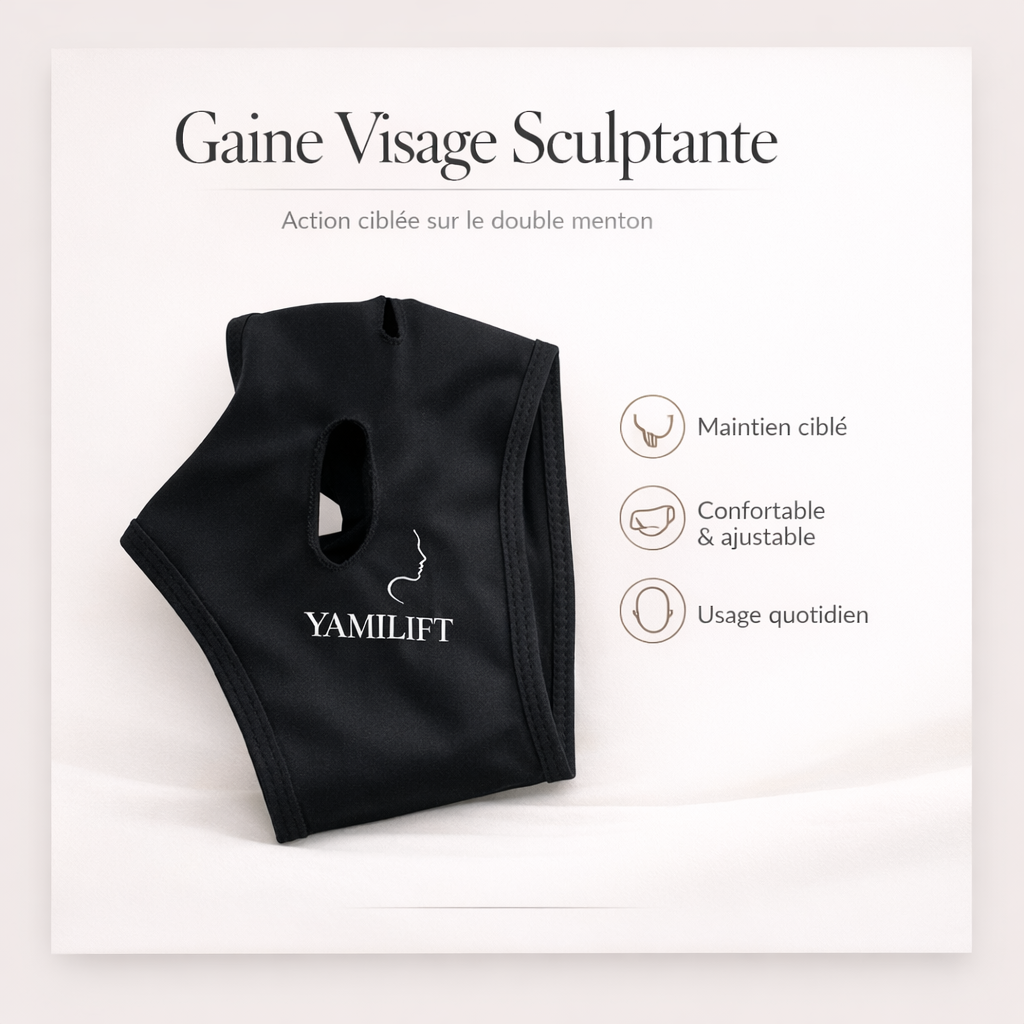 Gaine Visage Lifting YAMILIFT™ – Sculpte & Réduit le Double Menton